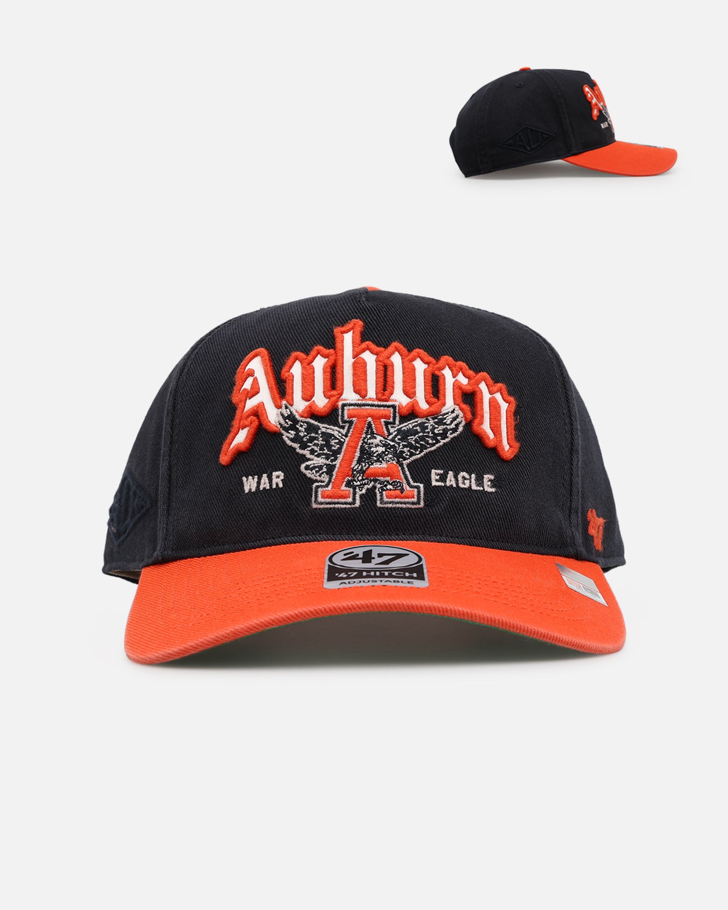 47 Brand Auburn University NCAA Trophy Case Premium Hitch Snapback Hat - Navy Blue Adjustable Baseball Cap for Men & Women - Perfect for Game Day, Tailgating & College Fan Gifts
