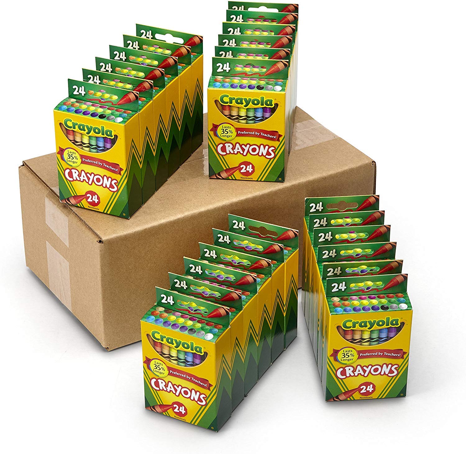 Bulk Crayons 24 Box Classpack - 24 Assorted Colors for Kids Art Supplies, School & Classroom Use | Perfect for Drawing, Coloring Books & DIY Crafts