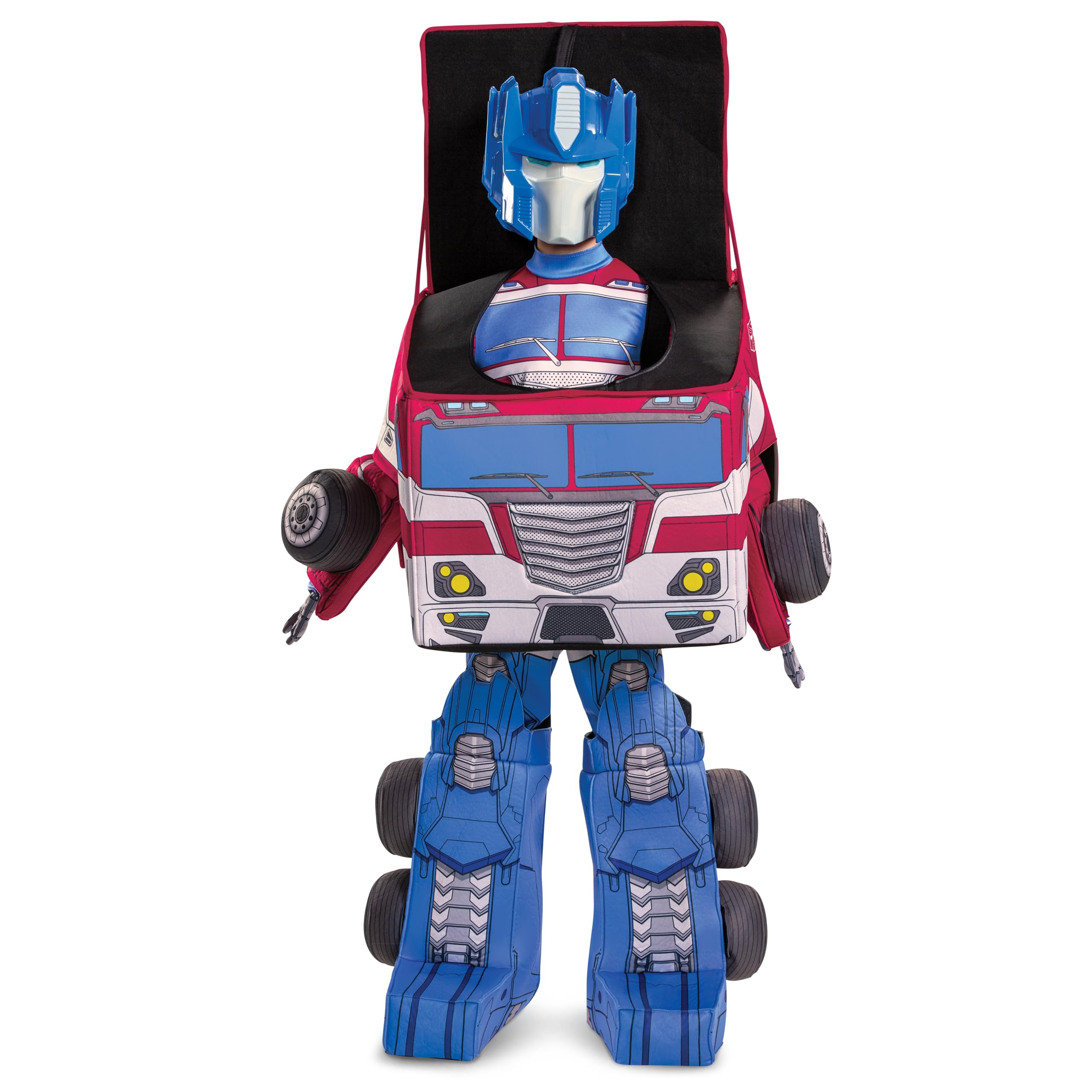 Official Optimus Prime Transforming Costume for Boys - Convertible Character Suit | Halloween Cosplay, Birthday Party & Comic-Con Outfit