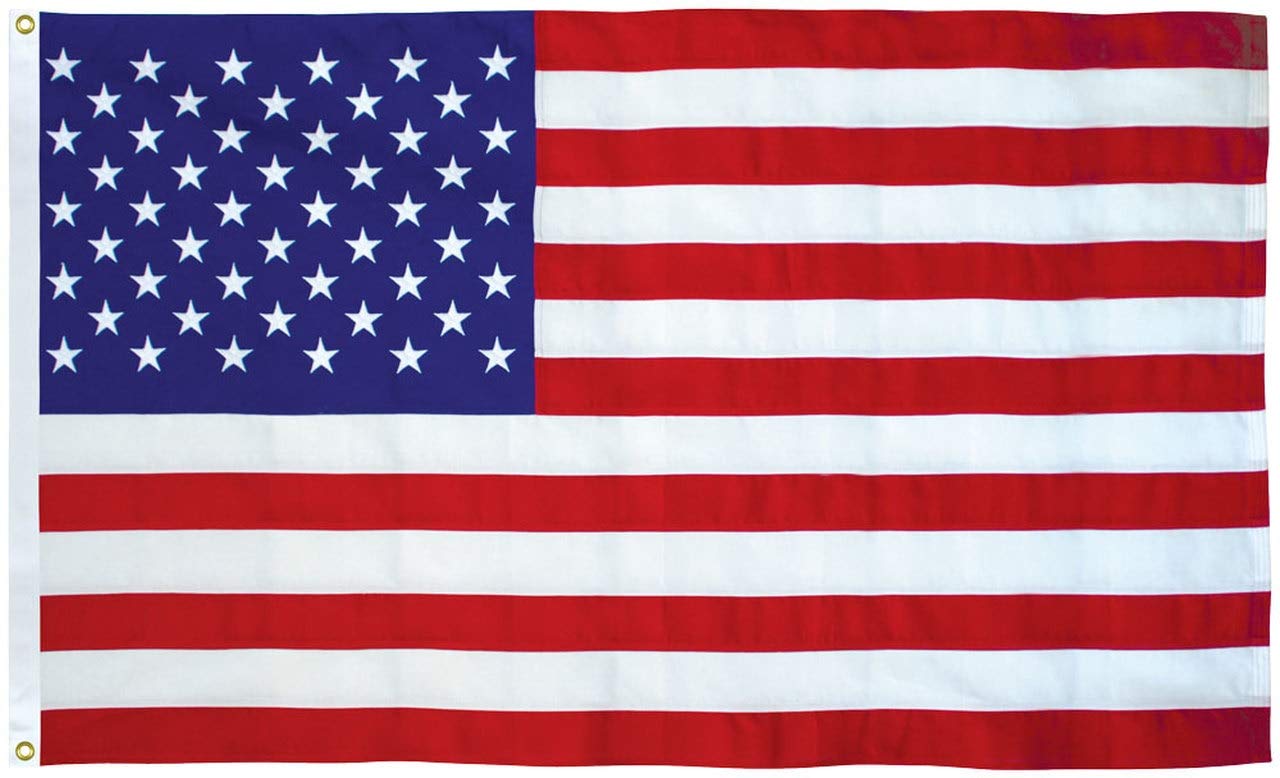 Authentic American Flag Made in USA - 5x9.5 Feet Premium Cotton US Flag for Military Interment, Memorials & Patriotic Displays | Perfect for Veterans Ceremonies, Funerals & Outdoor Decor