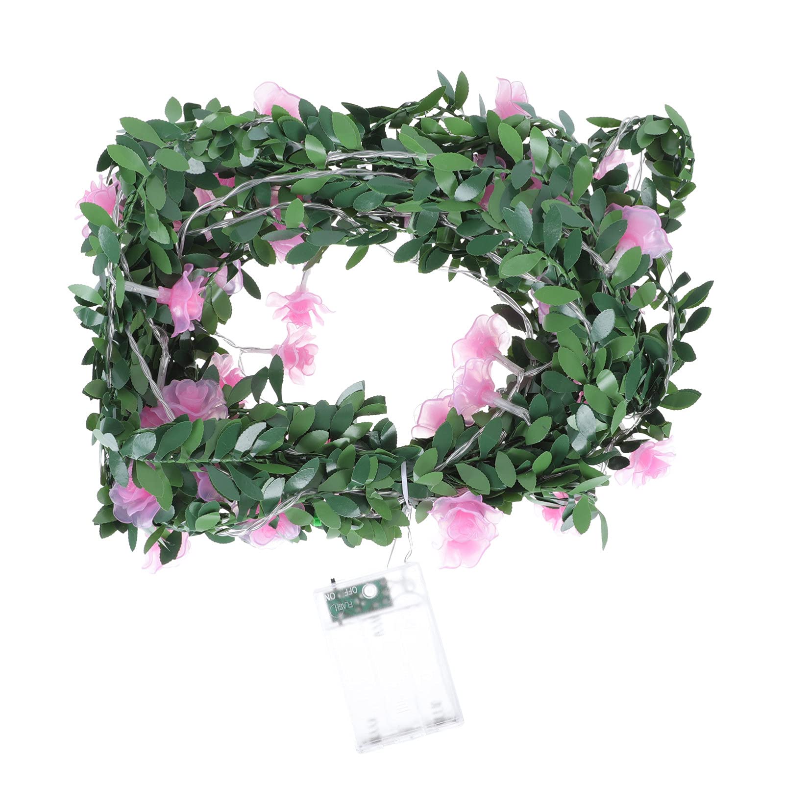 iBasenice Christmas Wreath with LED String Lights - Holiday Door Garland, Outdoor Wall Hanging Decor for Xmas Party, Home & Office Decoration | Perfect for Front Door, Fireplace Mantel & Holiday Festivities