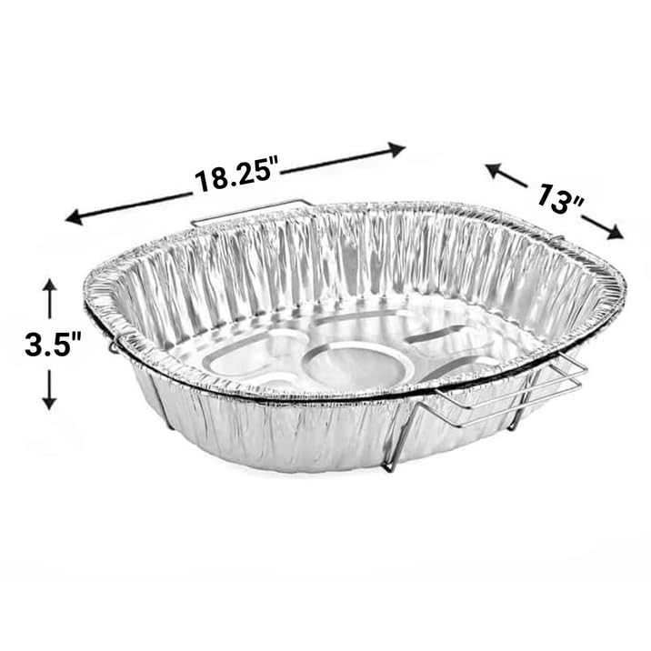 Nicole Fantini Heavy Duty Disposable Aluminum Foil Roasting Pan 18.25
