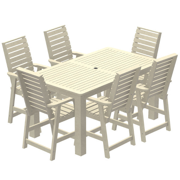 Glennville 7-Piece Counter Height Dining Set - Modern Kitchen & Breakfast Nook Table with Chairs for Small Spaces