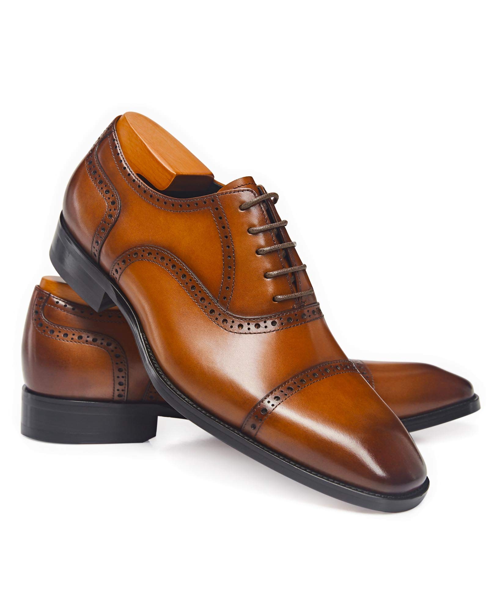 Premium Men's Oxford Dress Shoes - Classic Formal Leather Shoes for Business & Wedding - Comfortable & Stylish for Office, Parties & Special Occasions