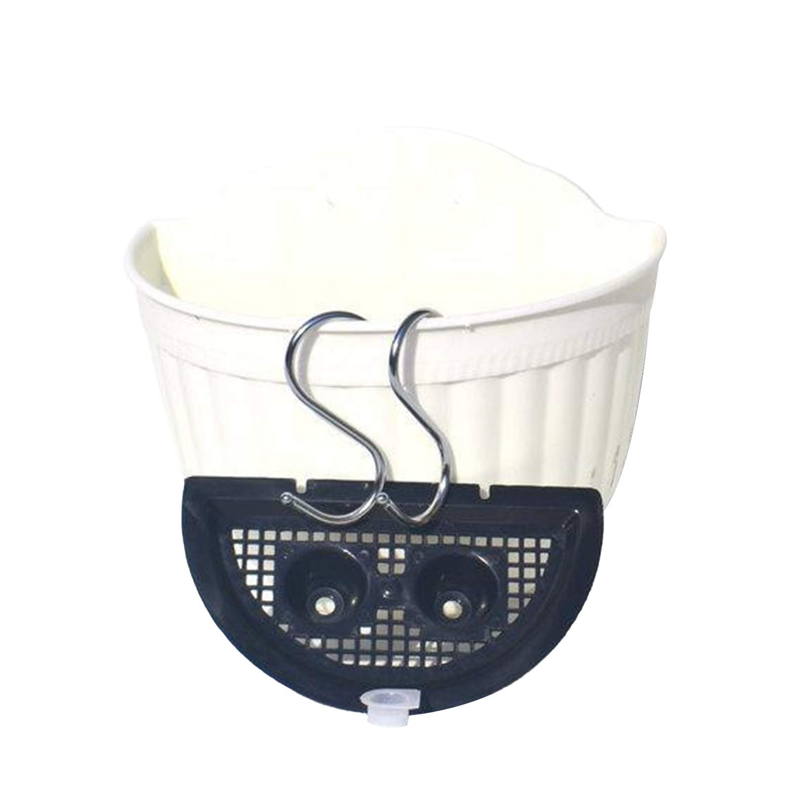 Hanging Flower Pot - White Resin Plastic Water Storage Wall Planter Basket for Indoor/Outdoor Garden Decor | Perfect Housewarming Gift & Gardening Tools Accessory | Ideal for Balcony, Patio, and Home Decoration