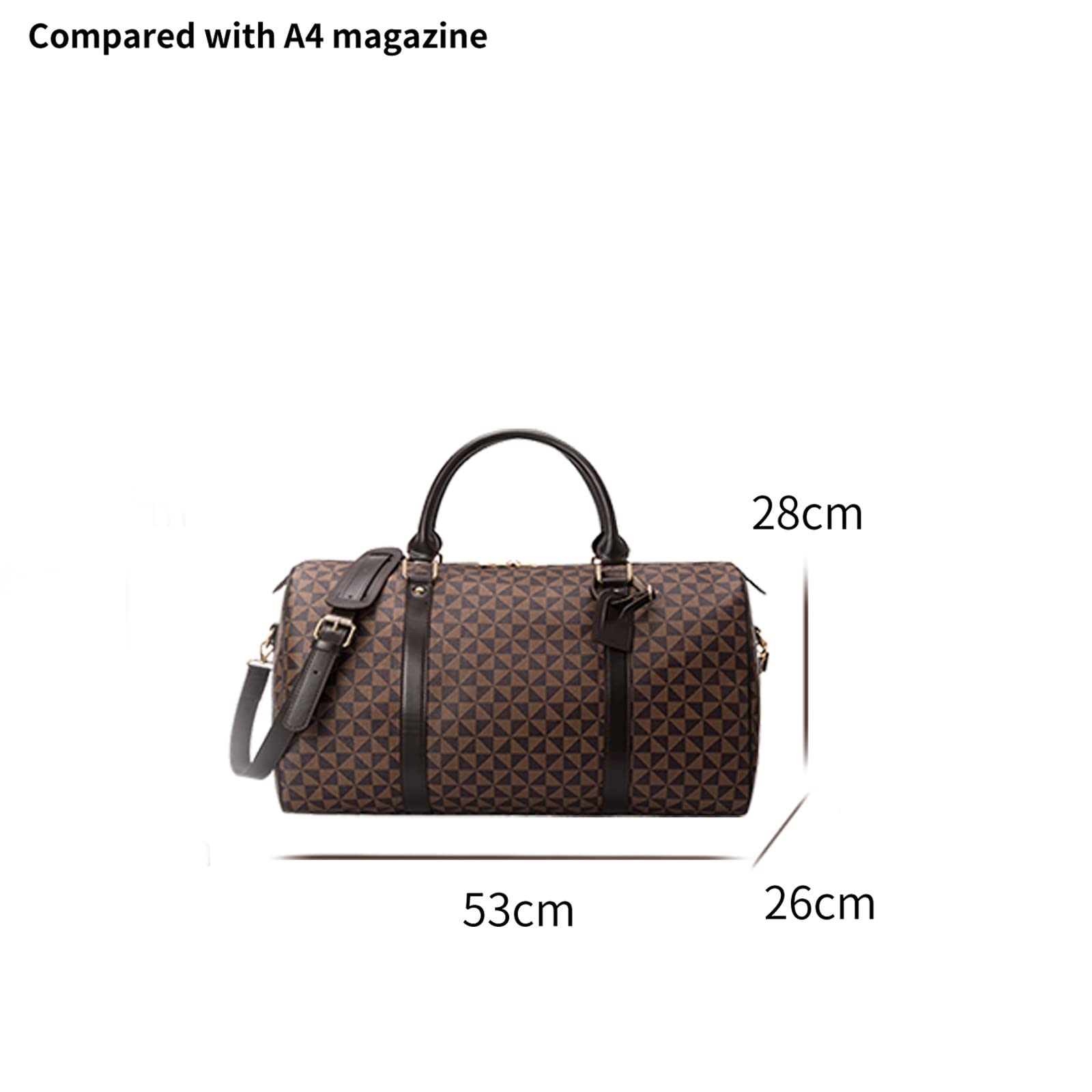 Premium Men's Leather Travel Duffel Bag - Large Capacity Weekender Tote for Gym, Vacation & Business Trips | Durable Carry-On Luggage for Workouts, Weekend Getaways & Business Travel