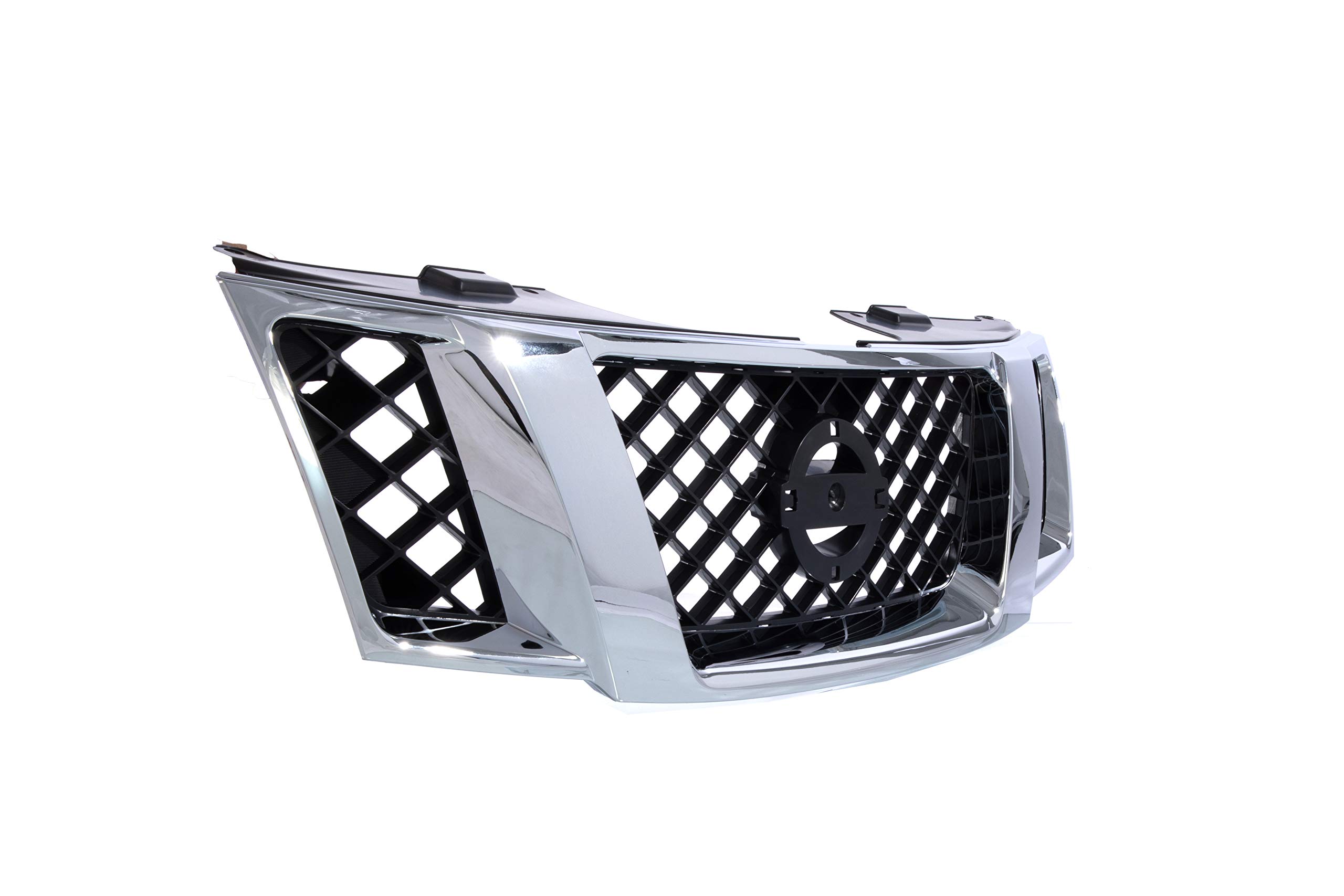Chrome Black Front Grille Replacement for 2008-2012 Nissan Pathfinder - Perfect Fit, Direct OEM Replacement (Part# 62310ZS00A NI1200251) - Upgrade Your Vehicle's Appearance for Daily Driving & Off-Road Adventures