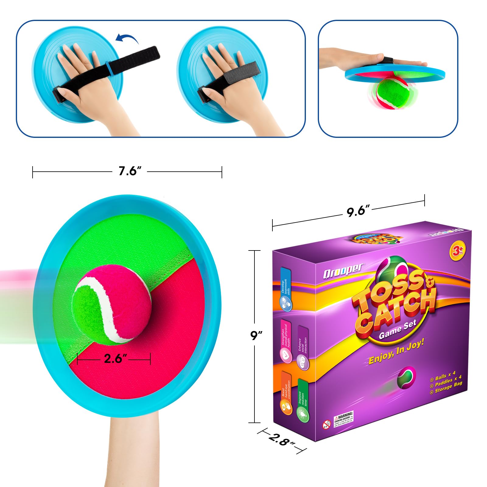 **Best Kids Toss and Catch Game Set - Outdoor Beach & Pool Toys for Ages 4-8 - Fun Easter Basket Stuffers & Family Yard Games for Kids & Adults - Perfect for Backyard, Picnic, and Beach Play**