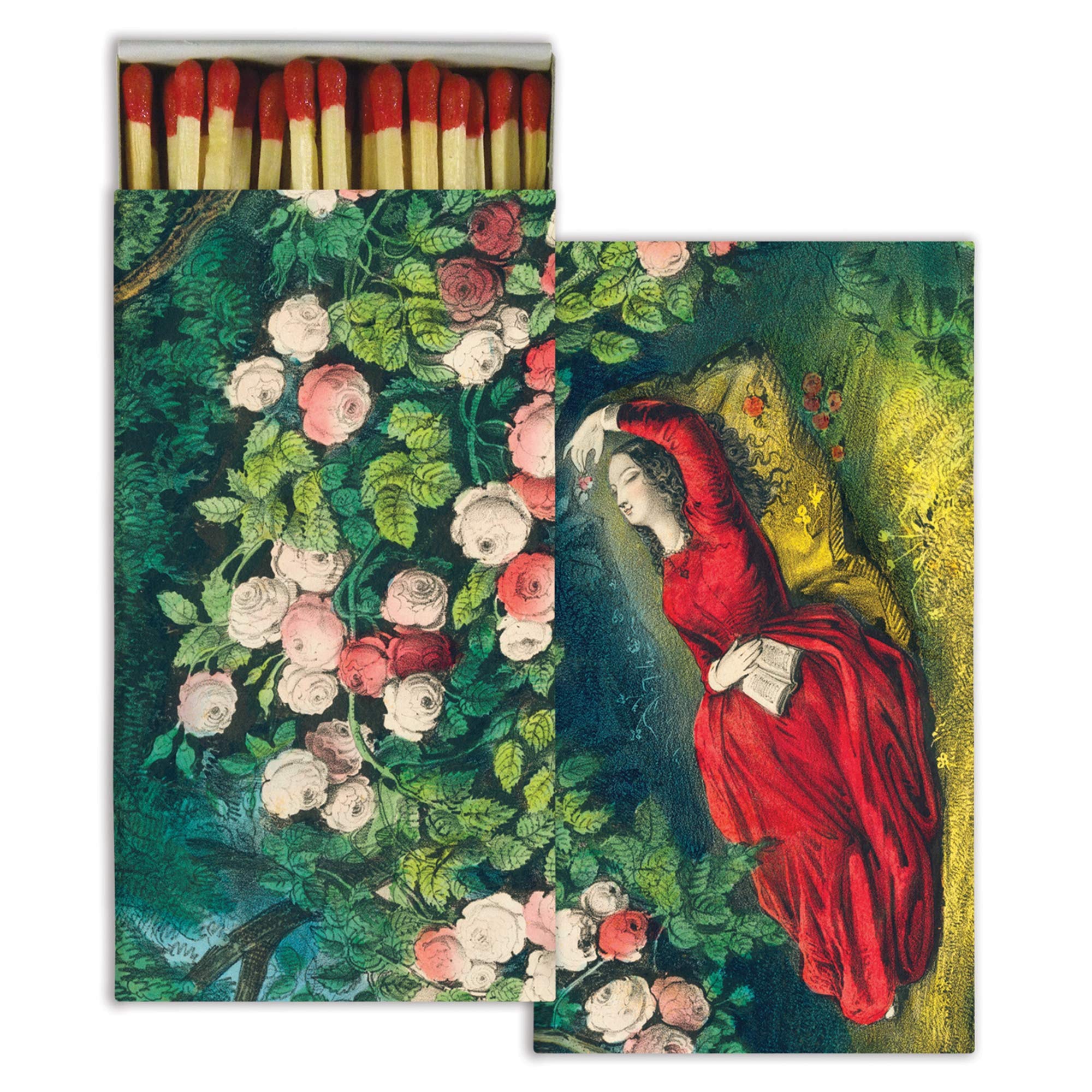 Decorative Flora Match Boxes - Set of 2 for Candles, Fireplaces & Grills