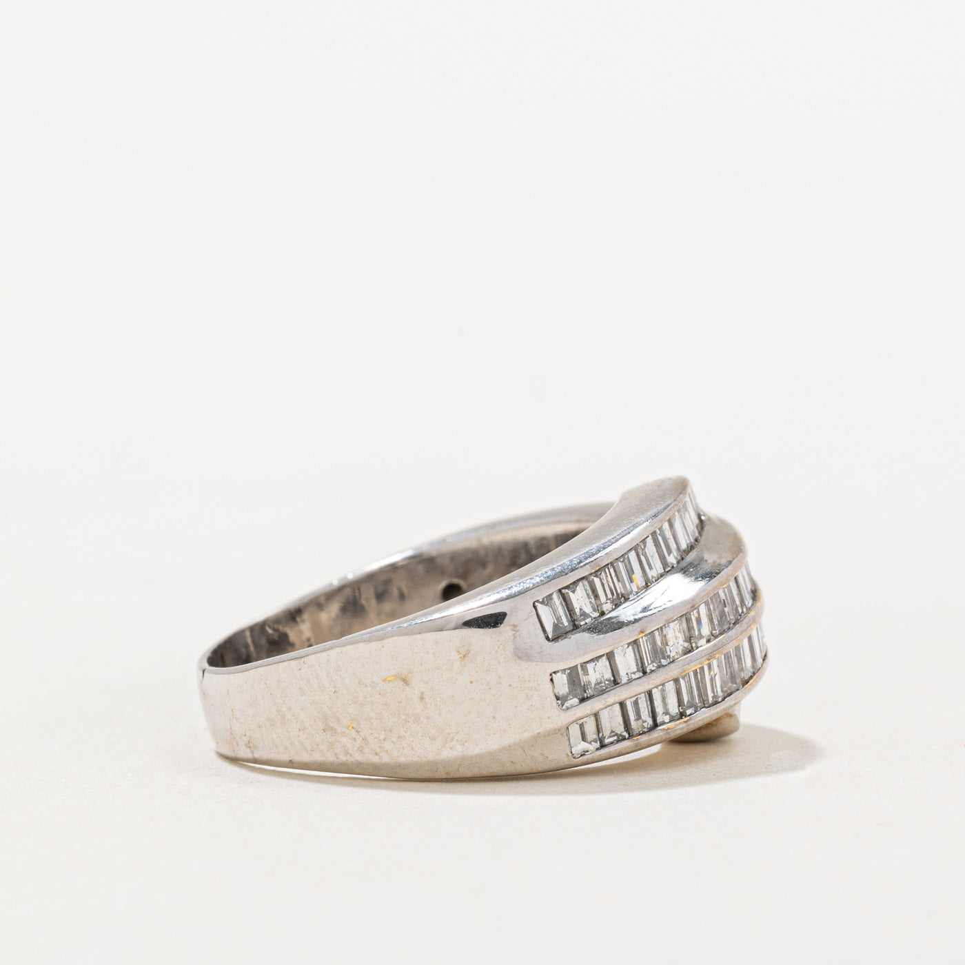 1.68ctw Baguette Diamond Waterfall Ring in Size 6.25 | Elegant Stackable Wedding Band for Women | Perfect for Engagement, Anniversary & Special Occasions