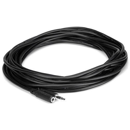 Hosa Technology Stereo Mini Male to Stereo Mini Female Cable 25ft (7.62m) - High-Quality Audio Patch Cable for Headphones, Mixers, and Portable Devices