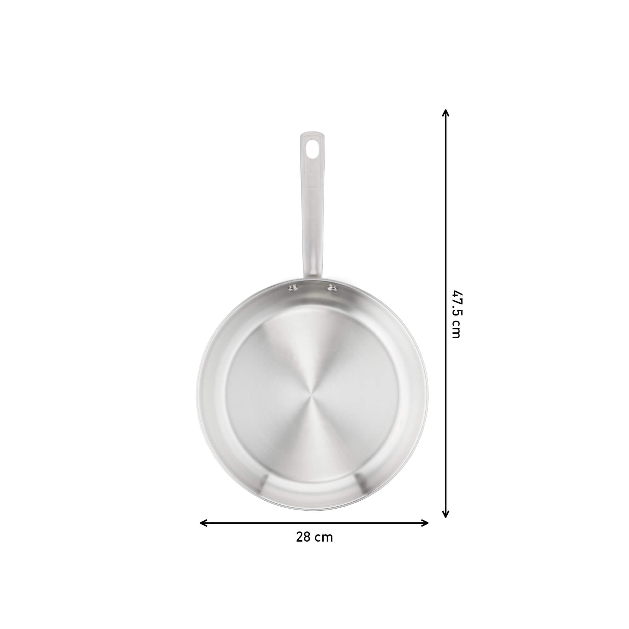 Tefal Virtuoso Induction Stainless Steel Uncoated Twin Frypan Set (24cm & 28cm) - Professional Cookware for Gas, Electric & Induction Stovetops - Perfect for Searing, Frying & Sauteing at Home
