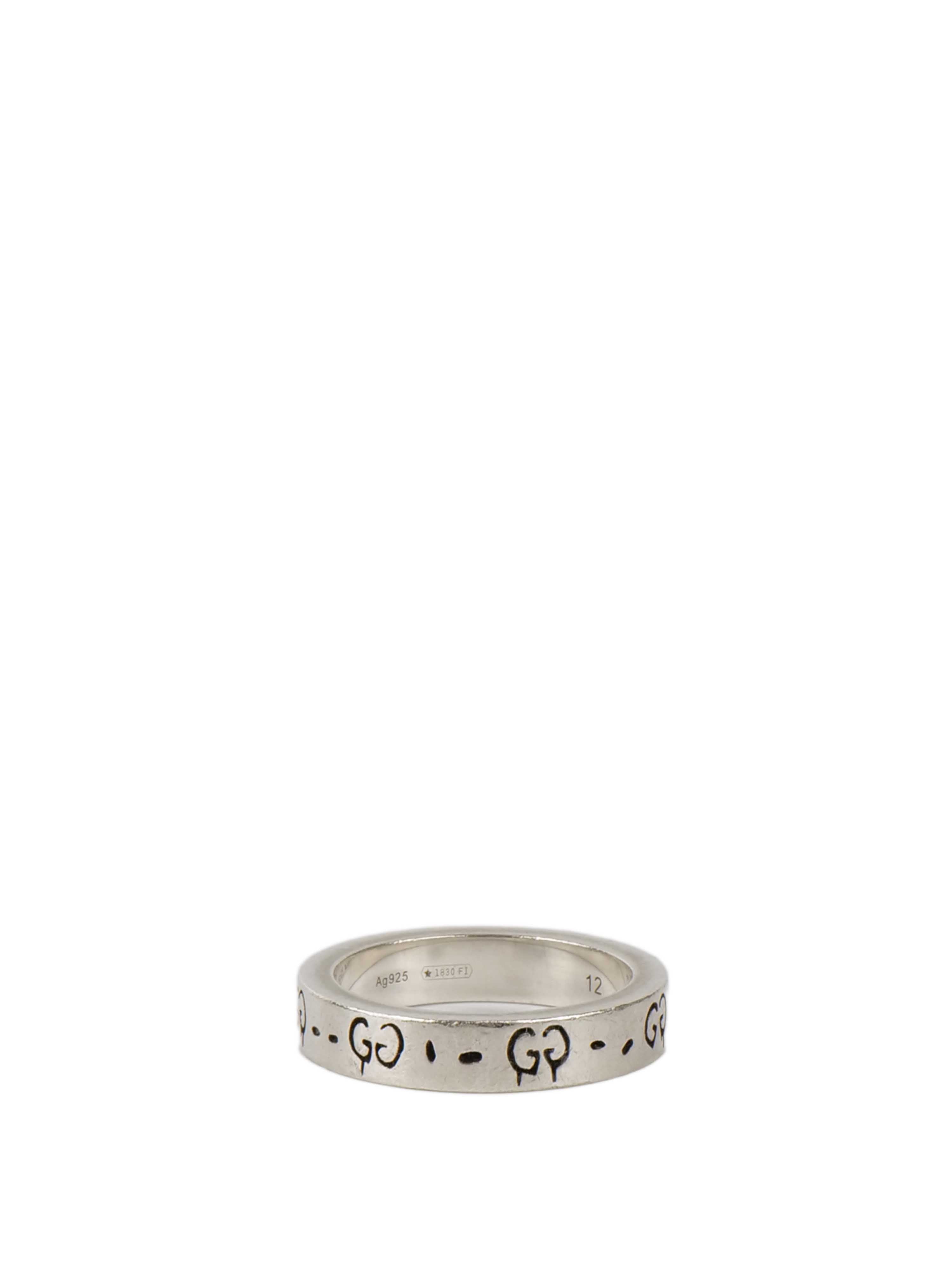 Gucci Guccighost Silver Ring for Women & Men - Vintage Ghost Motif Jewelry for Casual & Party Wear