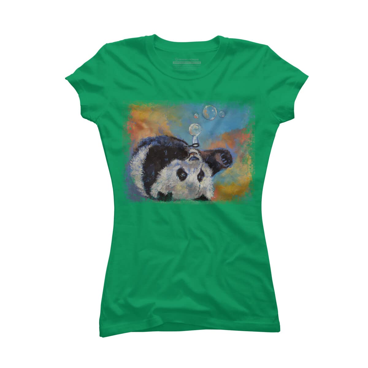 Design By Humans Junior's Blowing Bubbles Graphic Tee by Creese - Cute Cartoon Print Cotton T-Shirt for Girls - Perfect for Casual Wear, School & Playdates