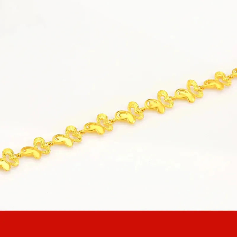 24K Pure Gold Bracelet 999 Solid Real Gold Bangle - Elegant, Romantic & Classic Jewelry for Women | Perfect for Gifts, Weddings, Anniversaries & Special Occasions
