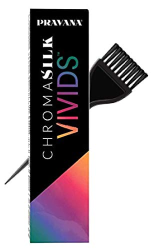 Pravana ChromaSilk VIVIDS Semi-Permanent Hair Dye with Silk & Keratin - Vibrant Orange Hair Color with Brush - Salon Quality for DIY Hair Coloring at Home | Perfect for Bold Looks, Halloween Costumes & Creative Hairstyles