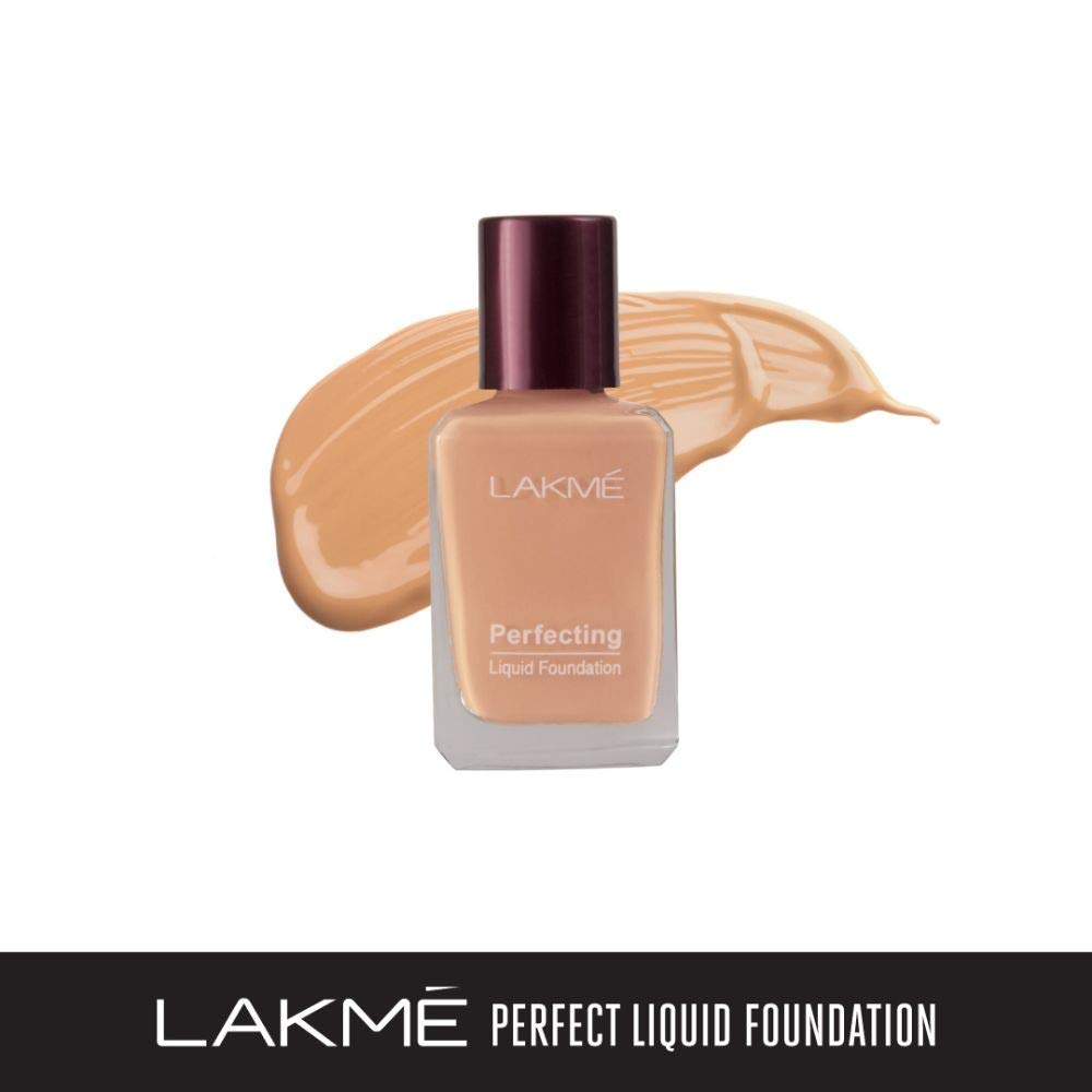 LAKMÉ Rose Natural Face Powder - Medium Coverage for Oily Skin, Soft Pink 40g & Lakme Perfecting Liquid Foundation Marble 27ml | Oil Control Makeup Set for Daily Wear & Special Occasions