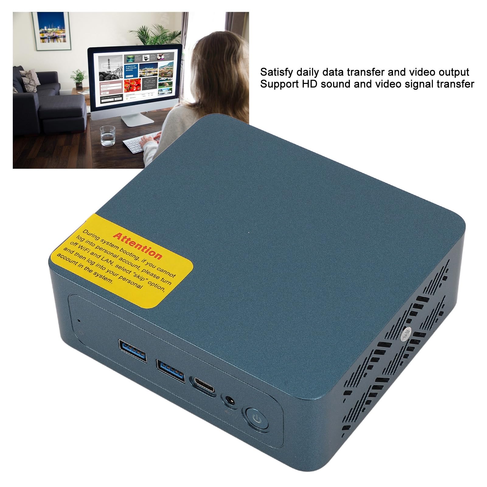 Cuifati Mini PC with Intel Core i3-1215U Processor | 8GB DDR4 RAM 2666MHz | WiFi 6E & Bluetooth 5.2 | Compact Desktop Computer with USB 3.2, USB-C, HDMI | PCIe 4.0 NVMe Support | Windows 11 Pro | UK Plug | Perfect for Home Office, Gaming & Streaming