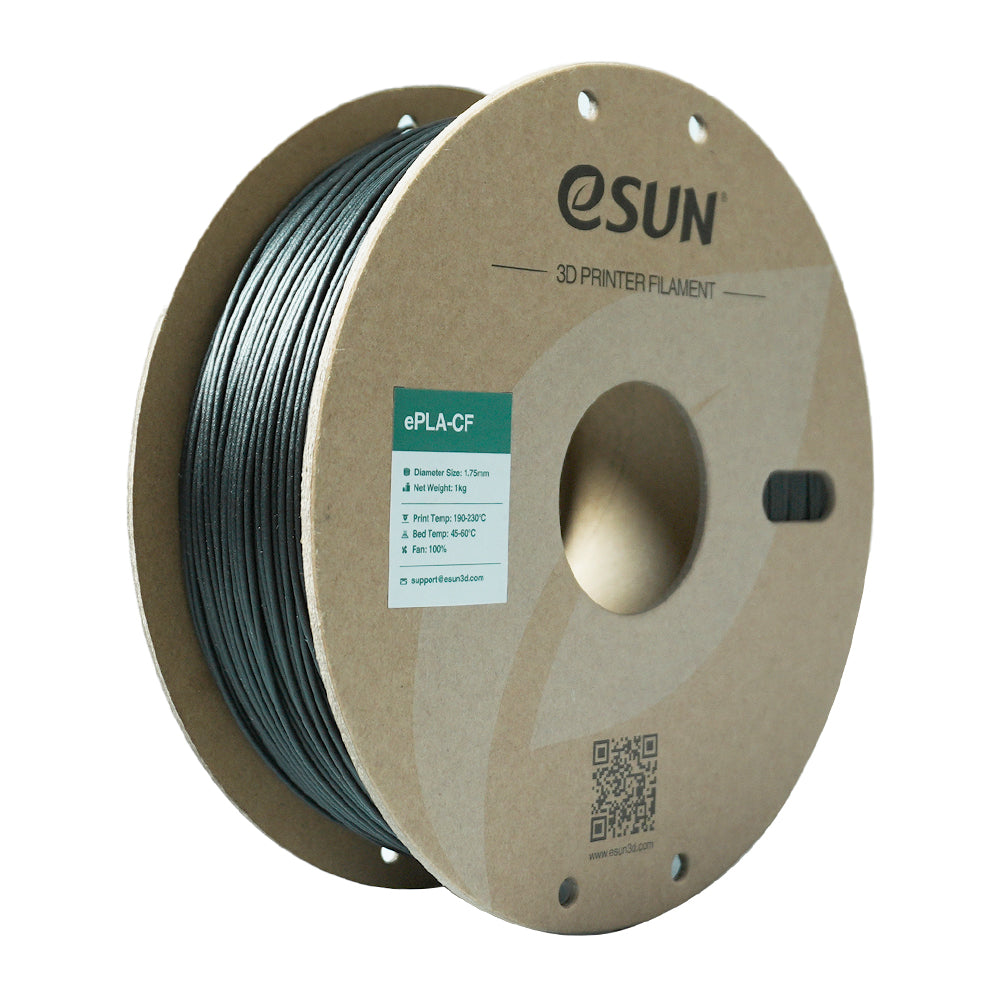 eSun ePLA CF Filament 1.75mm Black - 1kg Carbon Fiber Reinforced 3D Printer Filament for High-Strength Models & Functional Prototypes