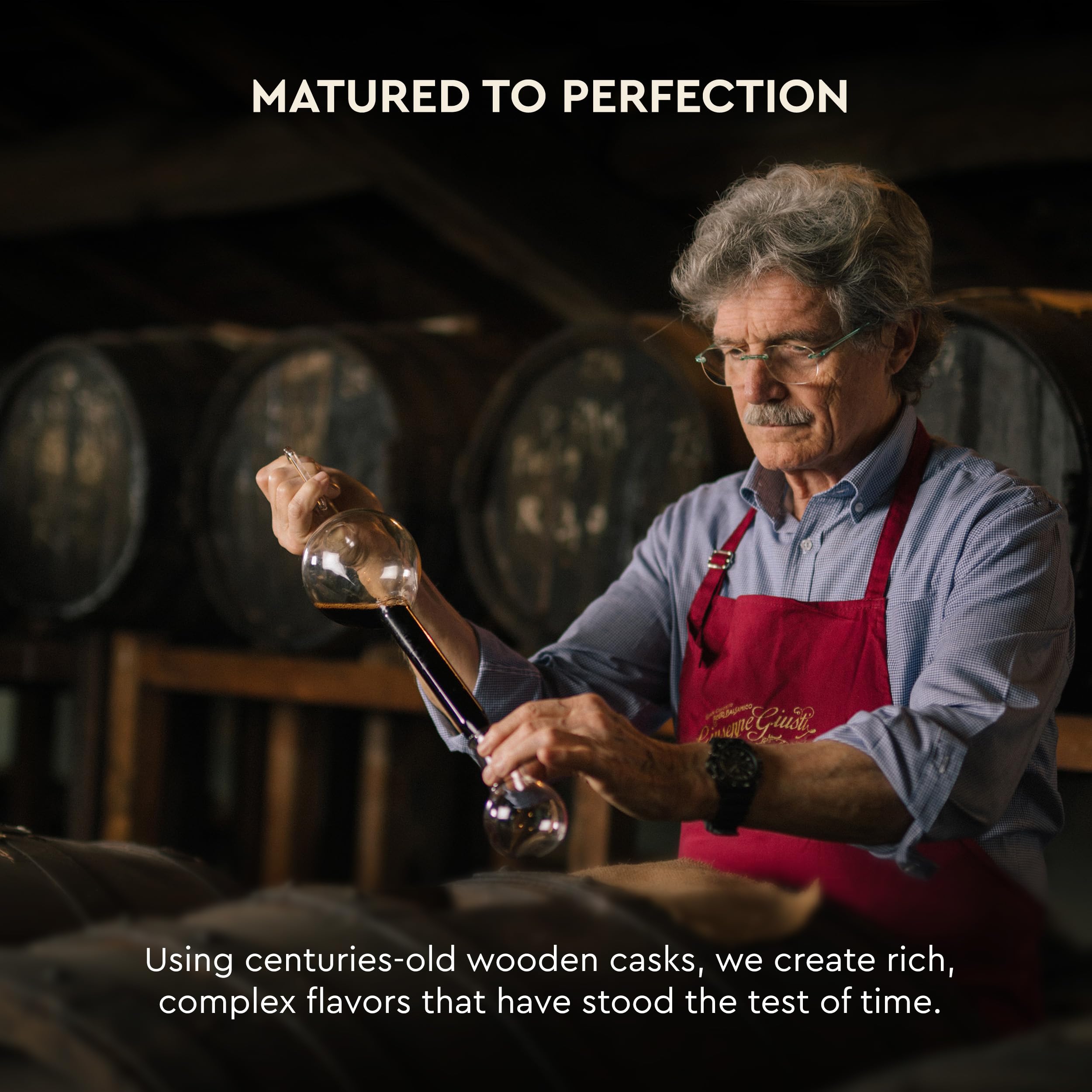 Premium Giusti 25-Year Aged Traditional Balsamic Vinegar of Modena DOP - Extra Vecchio Grade - Imported from Italy - Engraved Wooden Gift Box - Perfect for Gourmet Cooking, Salads & Luxury Gifts