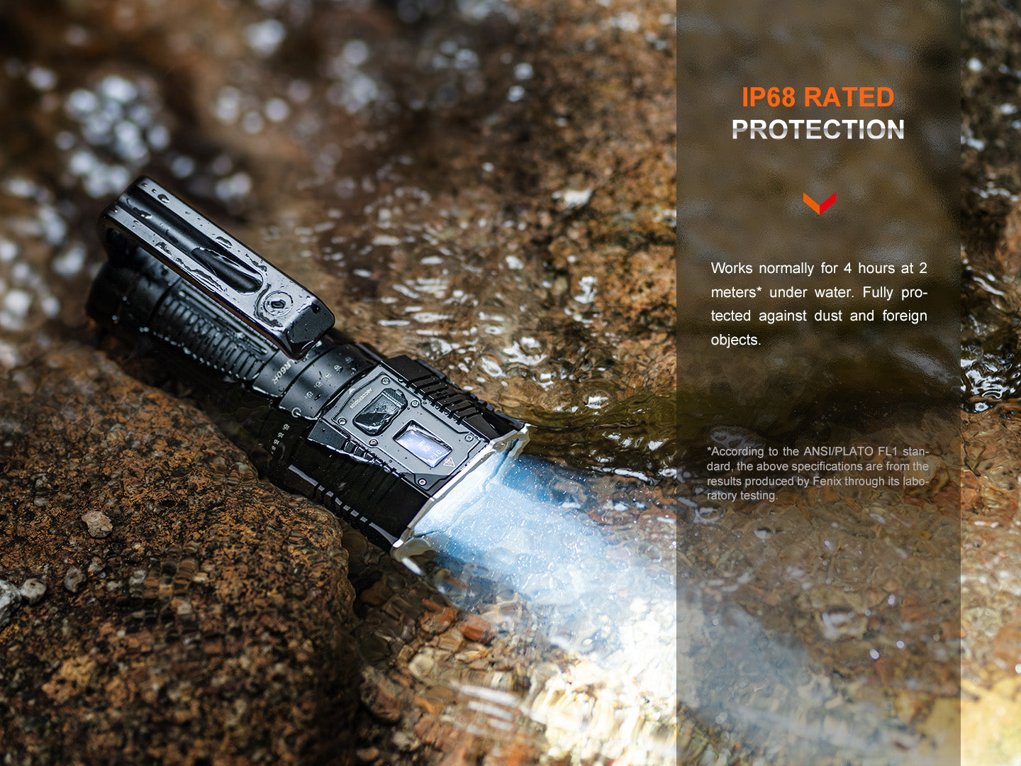 Fenix LR60R Rotary Switch Rechargeable Flashlight 21000 Lumens - High Power Searchlight for Camping, Hunting & Emergency Rescue