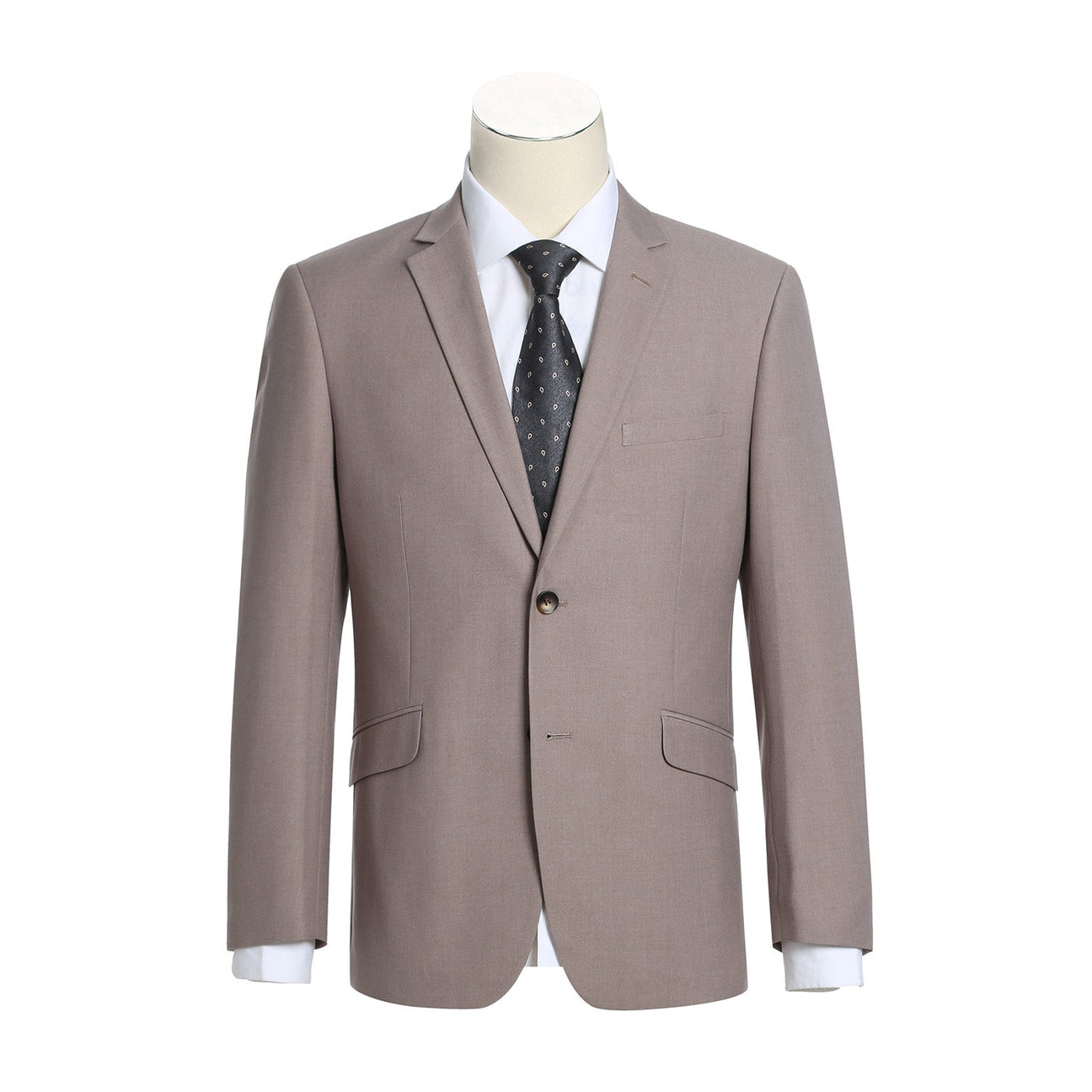 Alessandro Vitello by Renoir Gray Slim Fit 2-Piece Single Breasted Notch Lapel Suit for Men | Business Formal Attire | Wedding, Office, and Special Occasion Wear
