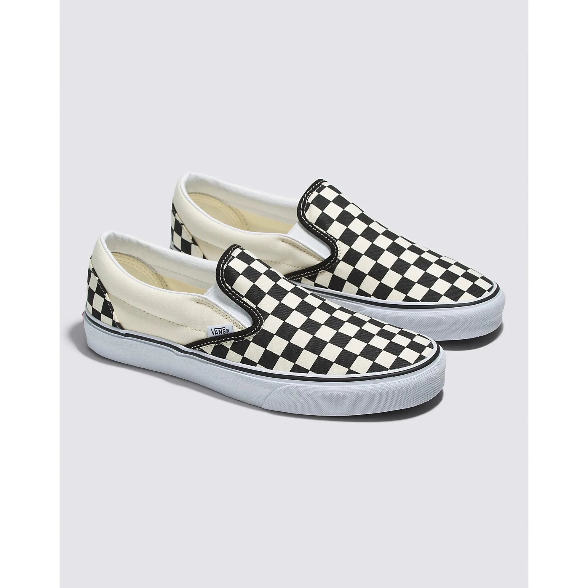 Vans Classic Slip-On Checkerboard Sneakers - Black & White Skate Shoes for Men & Women | Casual Streetwear, Skateboarding, Everyday Comfort