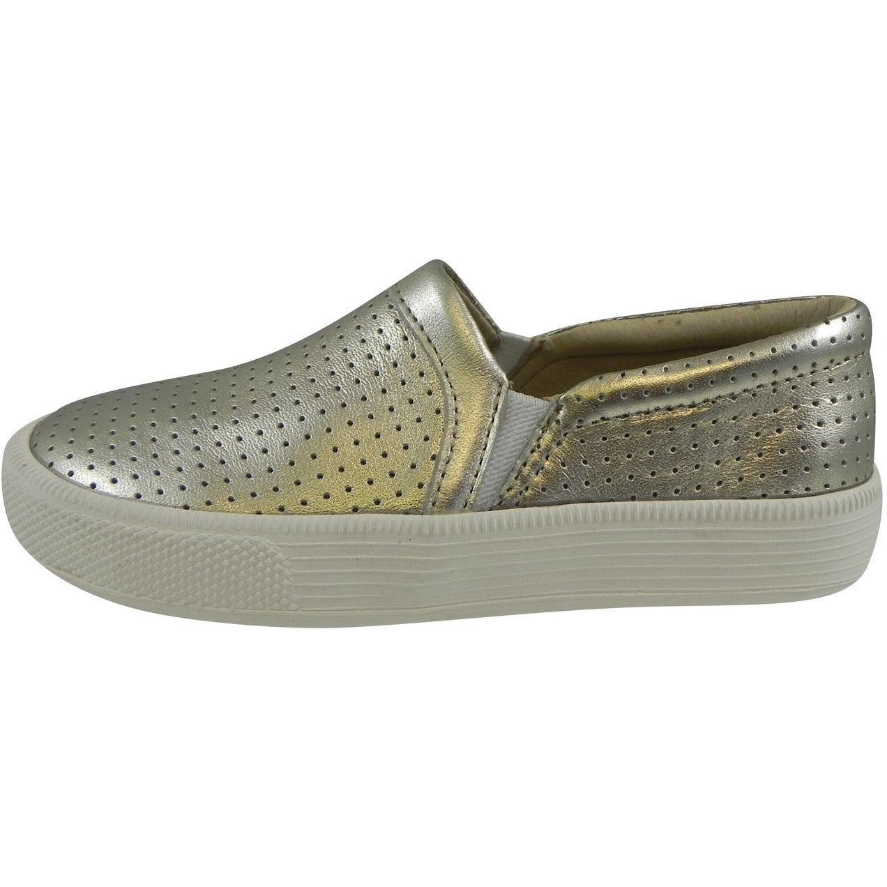 Old Soles 1030 Kids' Gold Leather Loafers - Breathable Sporty Sneakers for Boys & Girls - Perfect for School, Play & Casual Outings