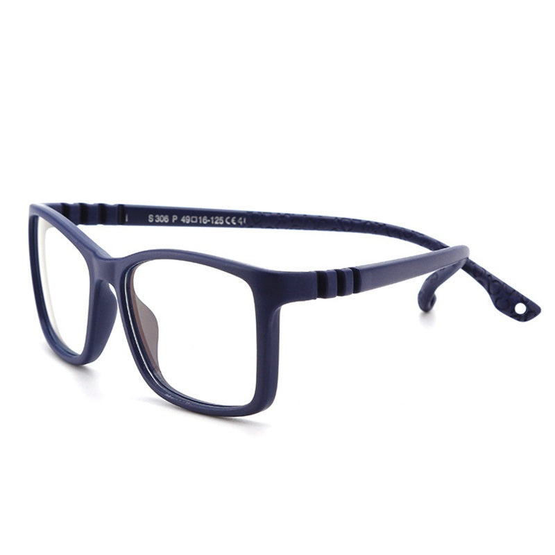 Unbreakable Kids Flexible Glasses with Adjustable Strap - Rectangle Frame for Ages 4-8 Years (Model S306) - Perfect for Sports, School & Outdoor Activities