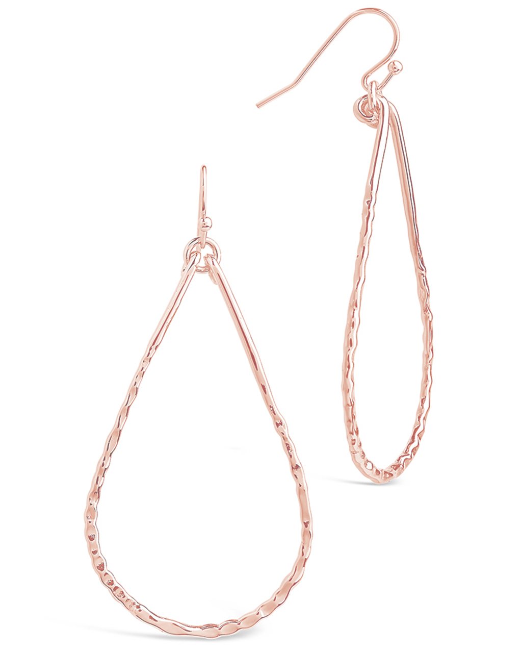Hammered Teardrop Dangle Earrings for Women - Handmade Boho Chic Jewelry - Perfect for Parties, Weddings & Everyday Wear