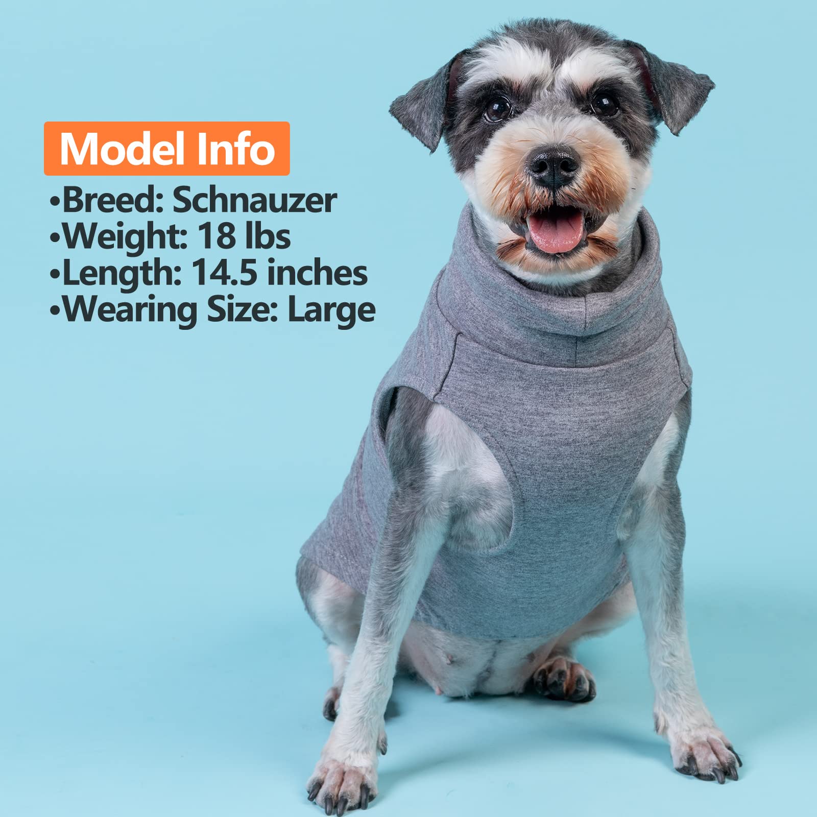 KYEESE 2 Pack Stretchy Dog Sweater - Warm Soft Pullover Dog Sweatshirt & Coats for Medium to Large Dogs - Turtleneck Winter Dog Clothes for Girls & Boys - Perfect for Outdoor Walks & Cold Weather Protection