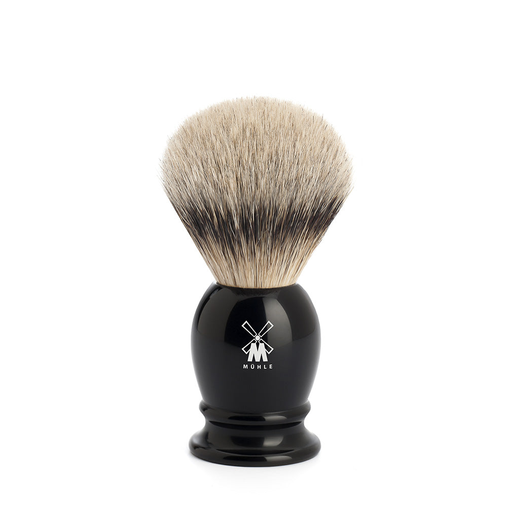 Muhle Classic Silvertip Fibre Shaving Brush for Men - Premium Synthetic Badger Hair Shaving Brush for Wet Shaving & Grooming - Perfect for Travel & Luxury Shaving Kits