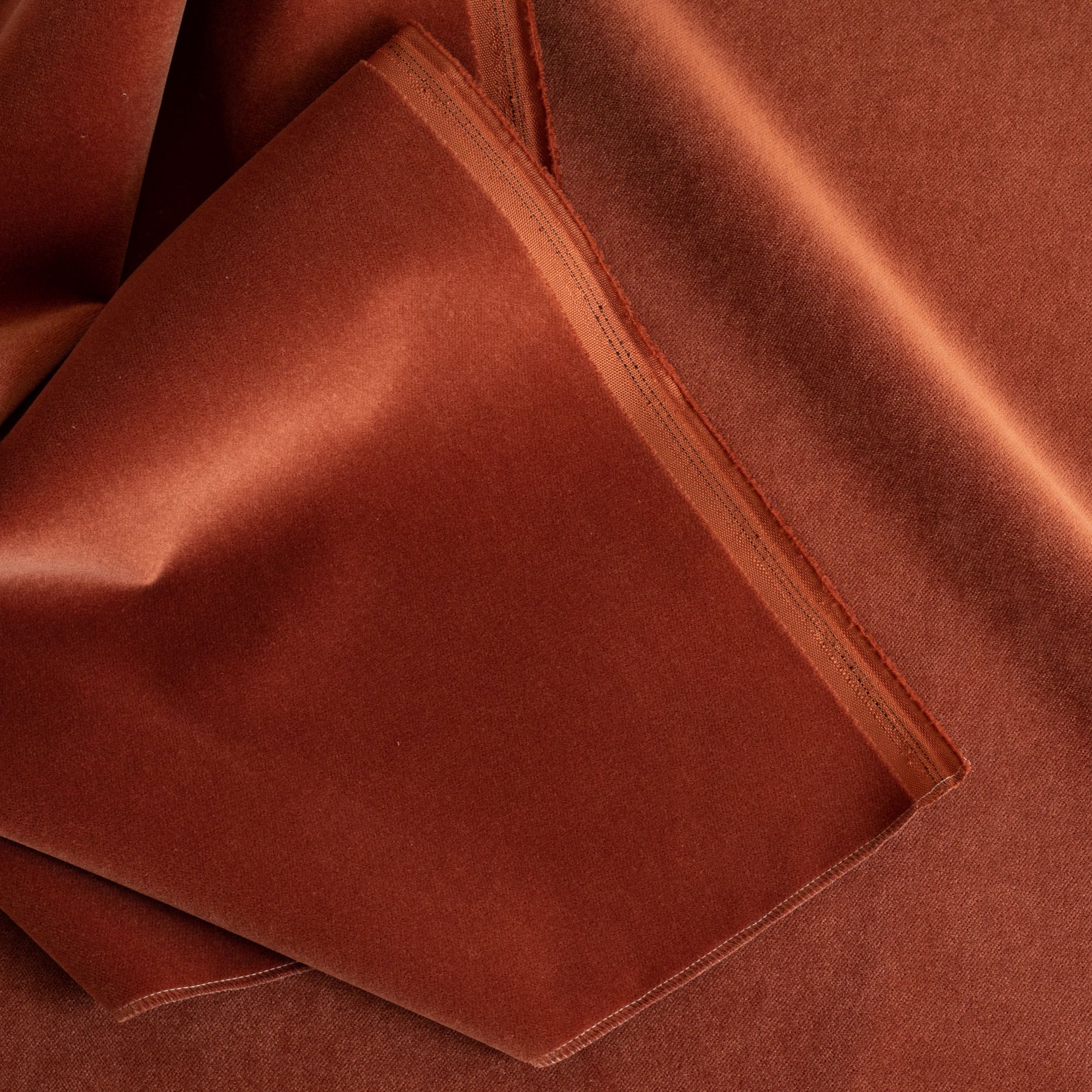 Valentina Velvet Fabric - Soft & Luxurious Paprika Red Upholstery Material for Sofas, Curtains & Home Decor