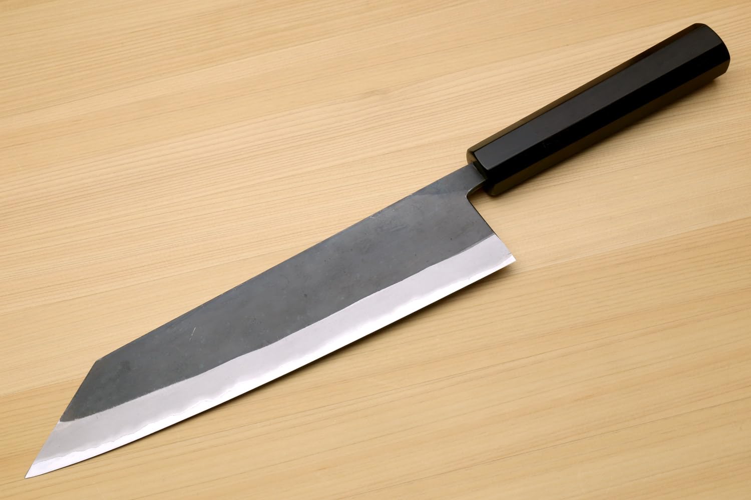Premium Yoshihiro Kurouchi Blue Steel Stainless Clad Japanese Kiritsuke Chef Knife 9.5