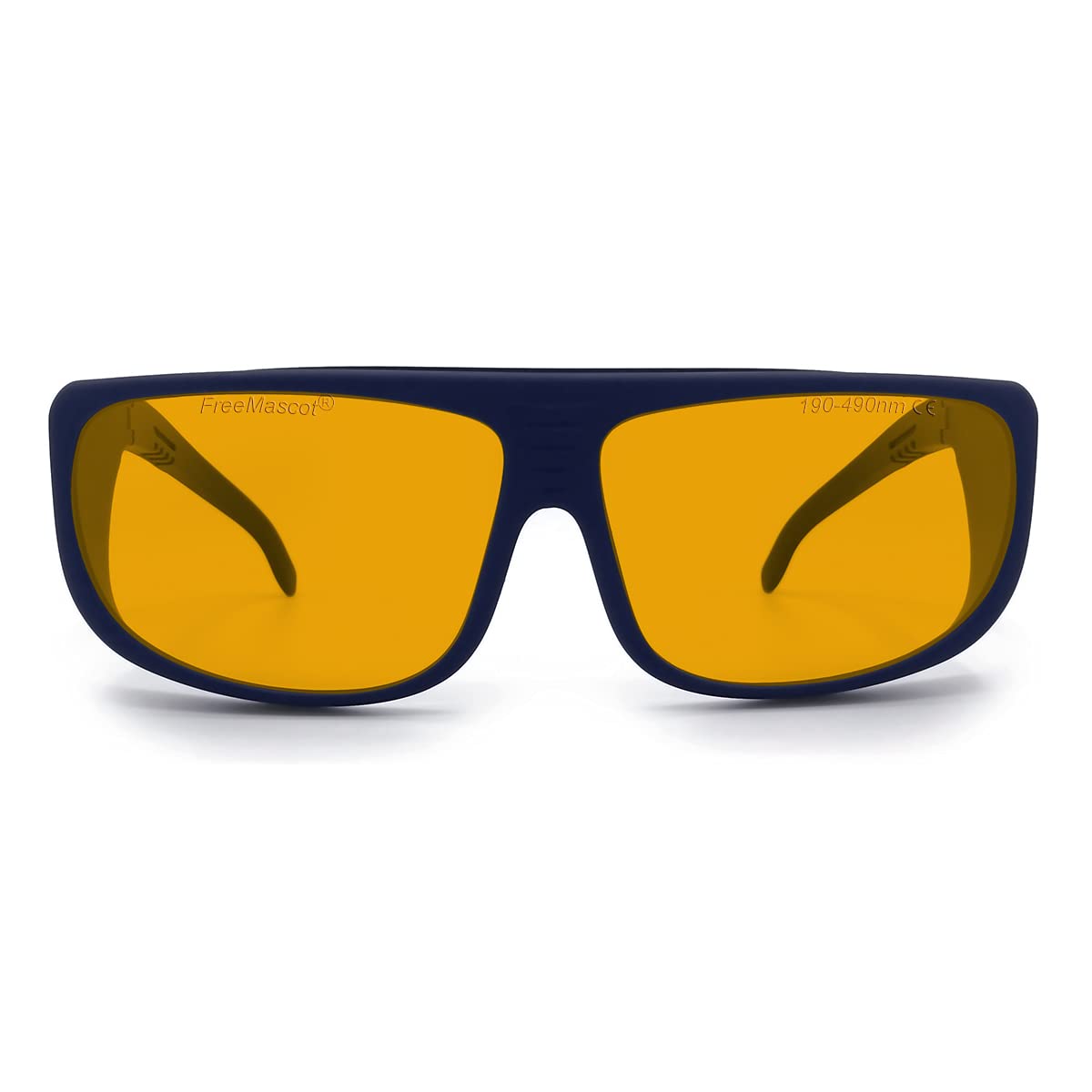 FreeMascot Professional OD 6+ 190nm-490nm Violet/Blue Laser Safety Glasses - 405nm, 445nm, 450nm, 473nm Laser Protection - Ideal for Laser Engraving, Medical Labs, Scientific Research & DIY Projects - Perfect for Jewelry Making, 3D Printing & Tattoo Studios