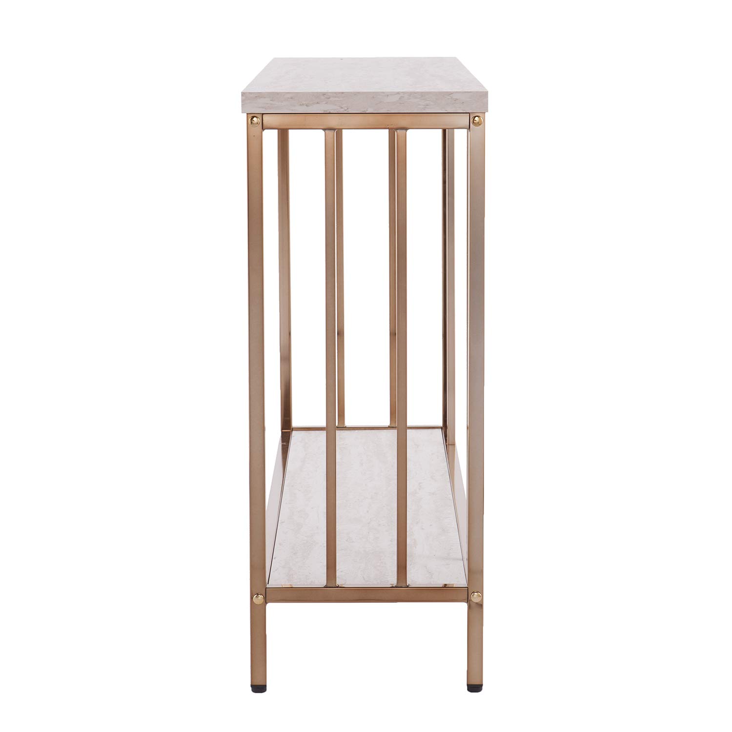 SEI Furniture Brexlyn White Console Table - Southern Enterprises Entryway Sofa Table for Hallway, Living Room & Home Decor