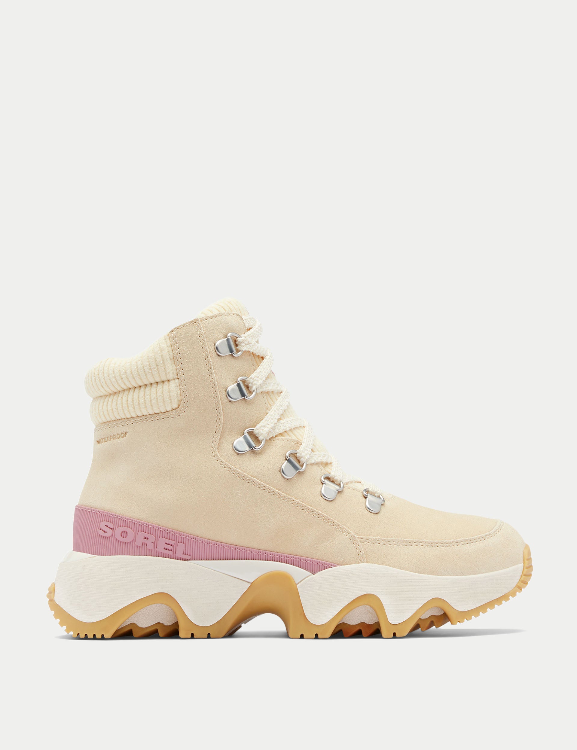 Kinetic Impact Conquest Plus Waterproof Sneaker Boots for Men & Women - Lightweight Hiking Shoes with Traction, Honey White/Dazed Mauve - Perfect for Outdoor Adventures, Trail Running & Winter Walking