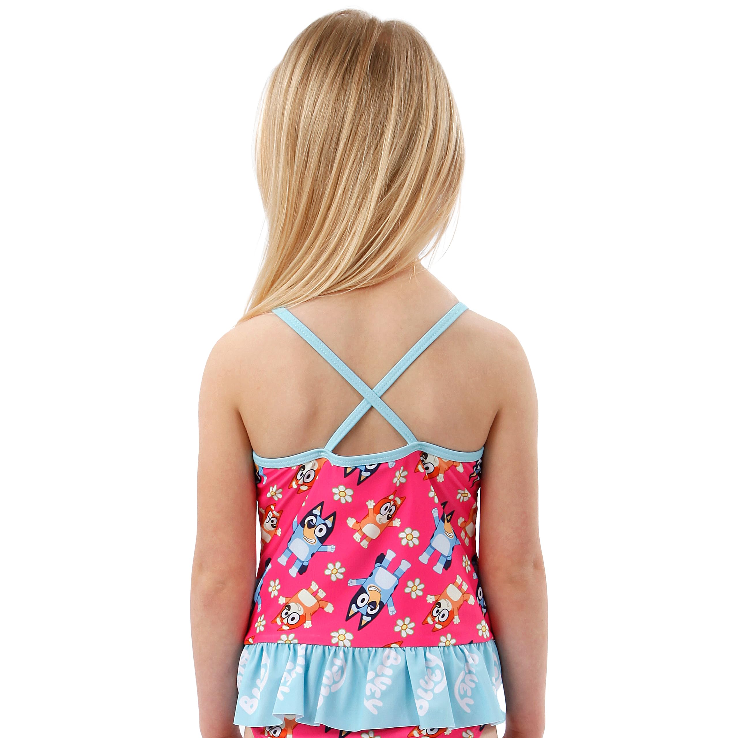 Bluey Girls Swimsuit - Official Licensed Bathing Suit for Toddlers & Kids | UV Protection Swimwear for Pool, Beach & Summer Activities