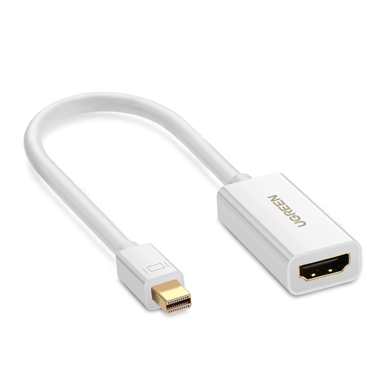 UGREEN Mini DisplayPort to HDMI Adapter Male to Female Converter 1080p for MacBook Air/Pro, iMac, Mac Mini, Lenovo ThinkPad - White | Perfect for Home Office, Presentations & Multi-Monitor Setup