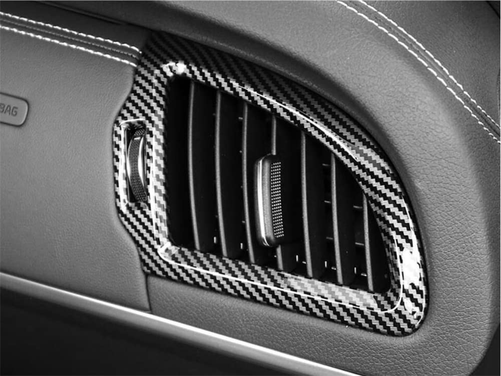 Carbon Fiber ABS Dashboard Side Air Vent Cover Trim Compatible with Kia Stinger 2017-2024 - Upgrade Interior Style & Protect Air Vents - Perfect for Car Enthusiasts & Customization