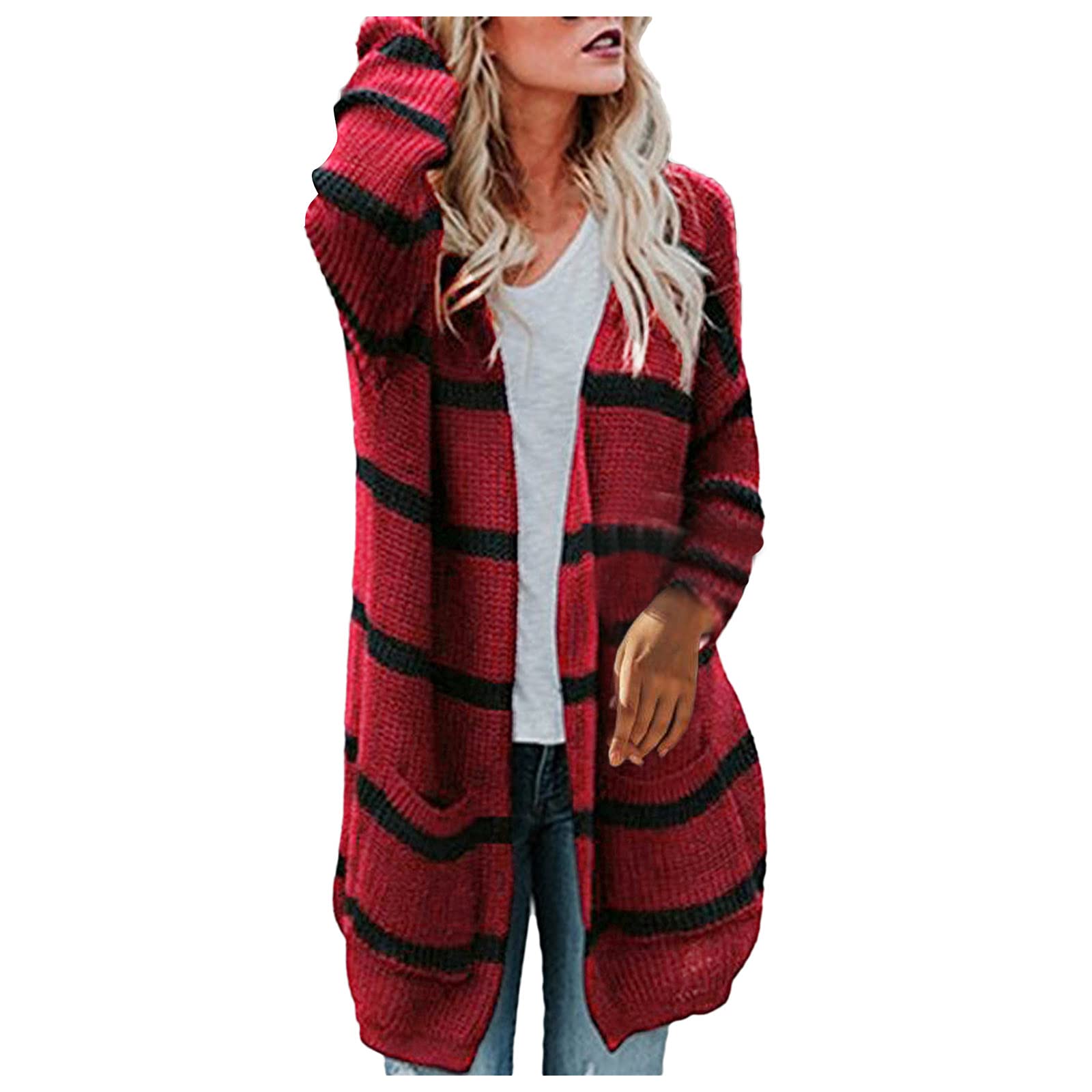 Women's Lightweight Open Front Cardigan Sweater with Pockets - Casual Knit Fall Outerwear for Women | Perfect for Office, Travel & Cozy Evenings