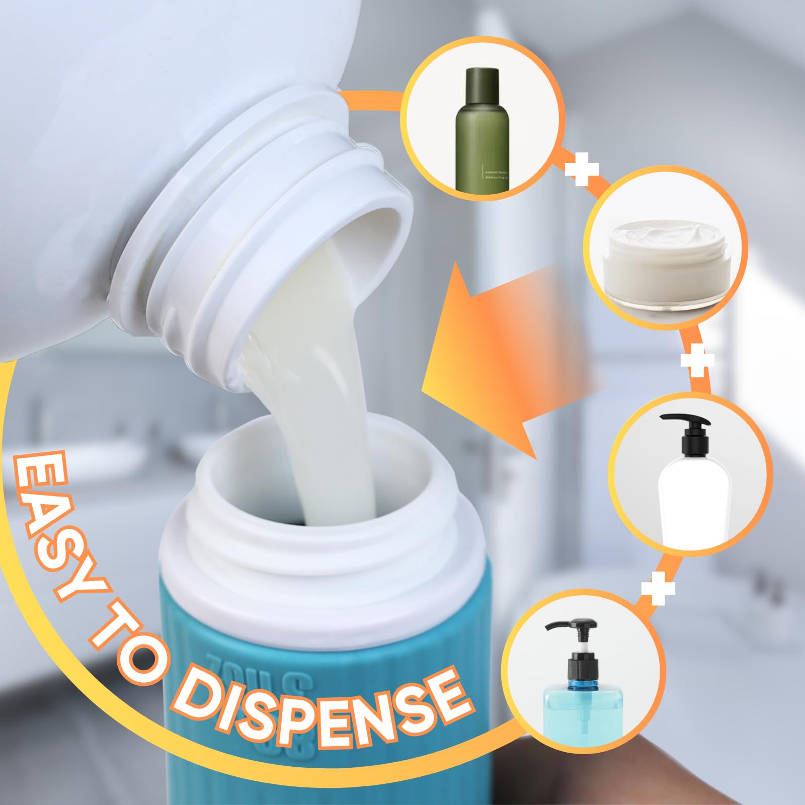 Leak Proof Travel Bottles 3oz - Empty Refillable Toiletry Containers with Labels & Clear Travel Bag - Perfect for Airplane Carry-On, Gym, and Vacation Essentials
