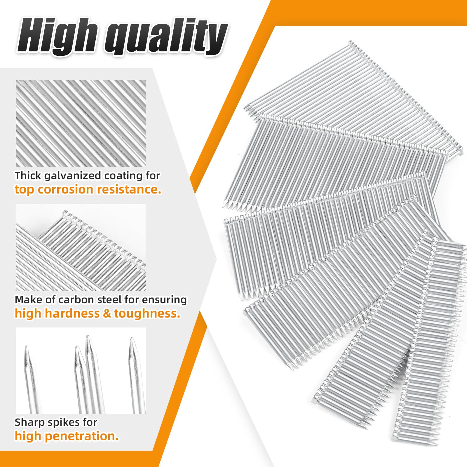 14 Gauge Galvanized Concrete T Nails - 2.5