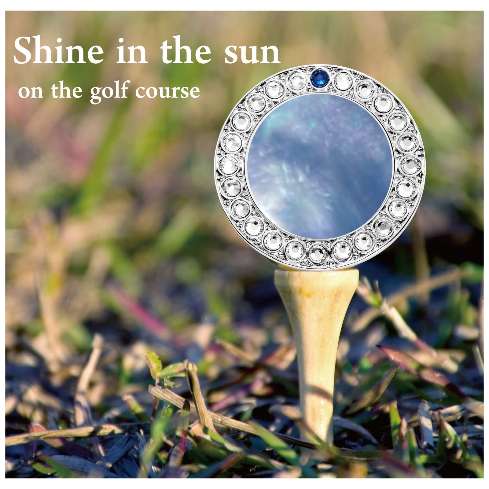 Pearl Crystal Golf Ball Marker Hat Clip - Premium Golf Accessories for Women, Ideal Golf Gifts & Tournament Prizes | Perfect for Golf Course, Driving Range & Outdoor Sports
