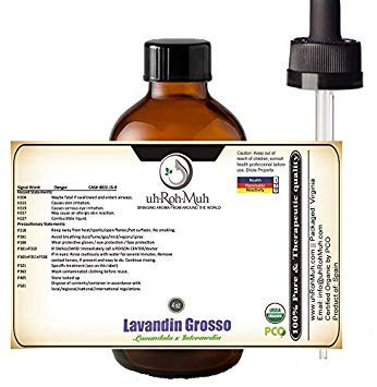 Organic Lavandin Grosso Essential Oil - 100% Pure Natural Aromatherapy Oil for Diffusers, Massage & Cooking | Vegan, Cruelty-Free Lavender Blend | Perfect for Relaxation, Stress Relief & Home Fragrance (4oz)