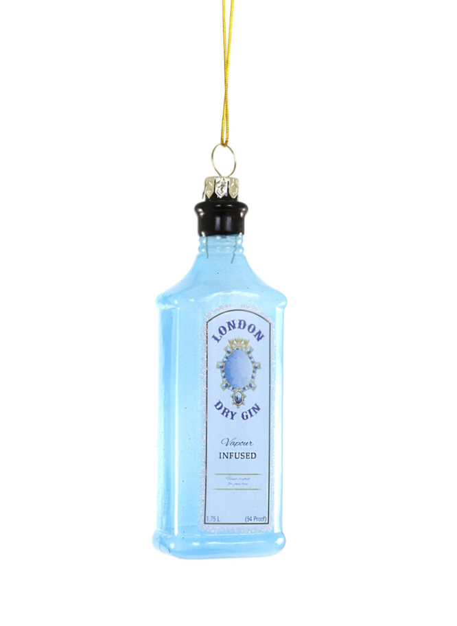 Premium London Dry Gin Bottle Ornament - Elegant Home Bar Decor for Gin Lovers & Cocktail Enthusiasts | Perfect for Christmas Tree, Gift, Party & Bar Display