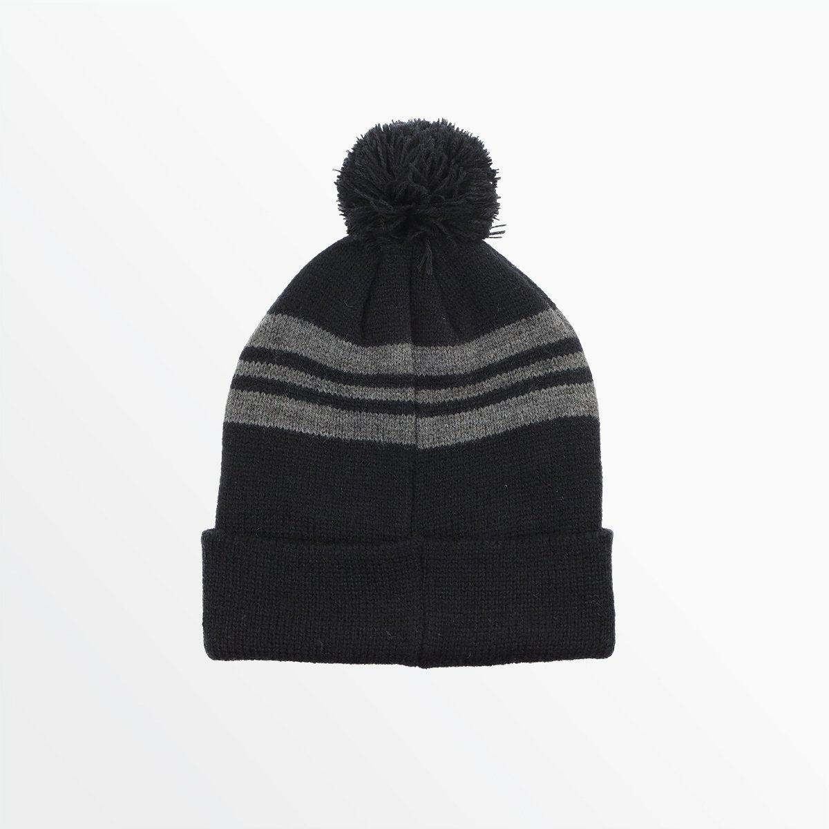 Youth Striped Pom Beanie - Soft Knit Winter Hat for Boys & Girls - Perfect for Cold Weather, Outdoor Activities & Fashion Accessories