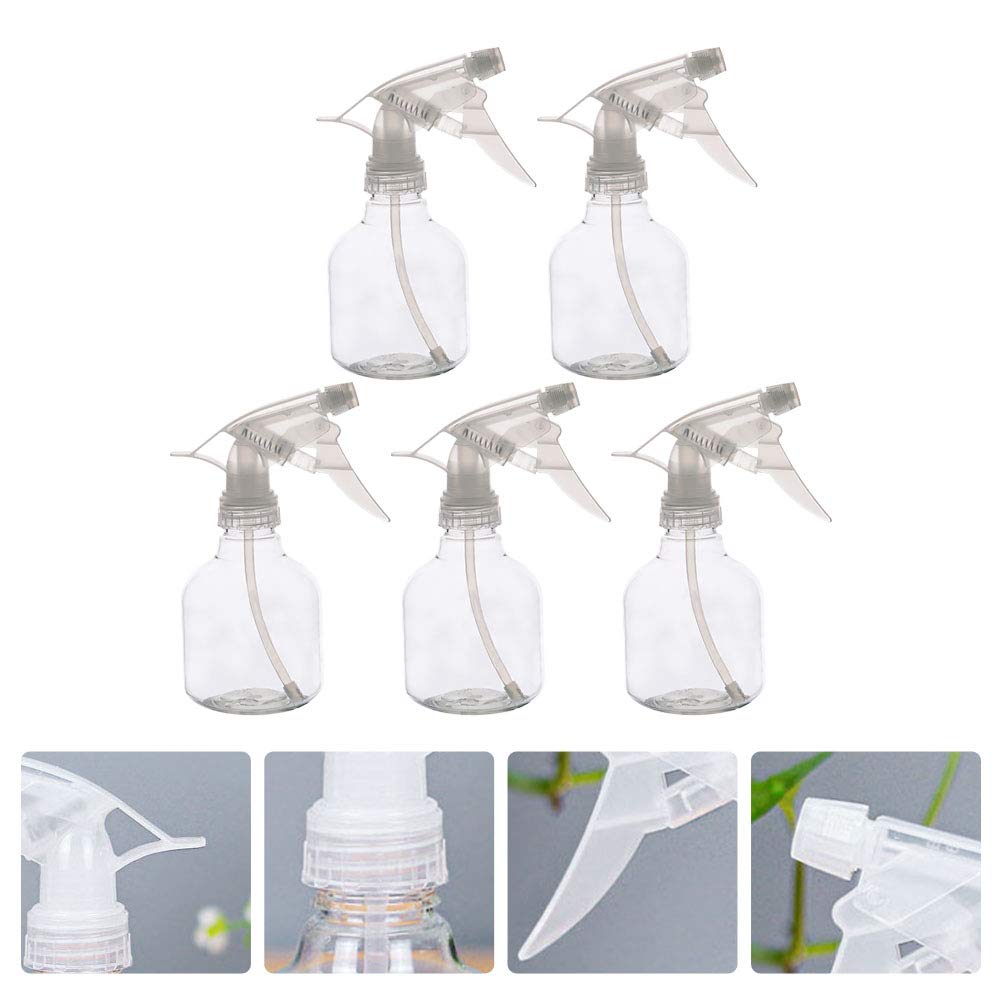 Uonlytech 5-Pack Fine Mist Spray Bottles for Hair, Travel, Essential Oils & Pet Care - Perfect for Salon, Home & On-The-Go Use