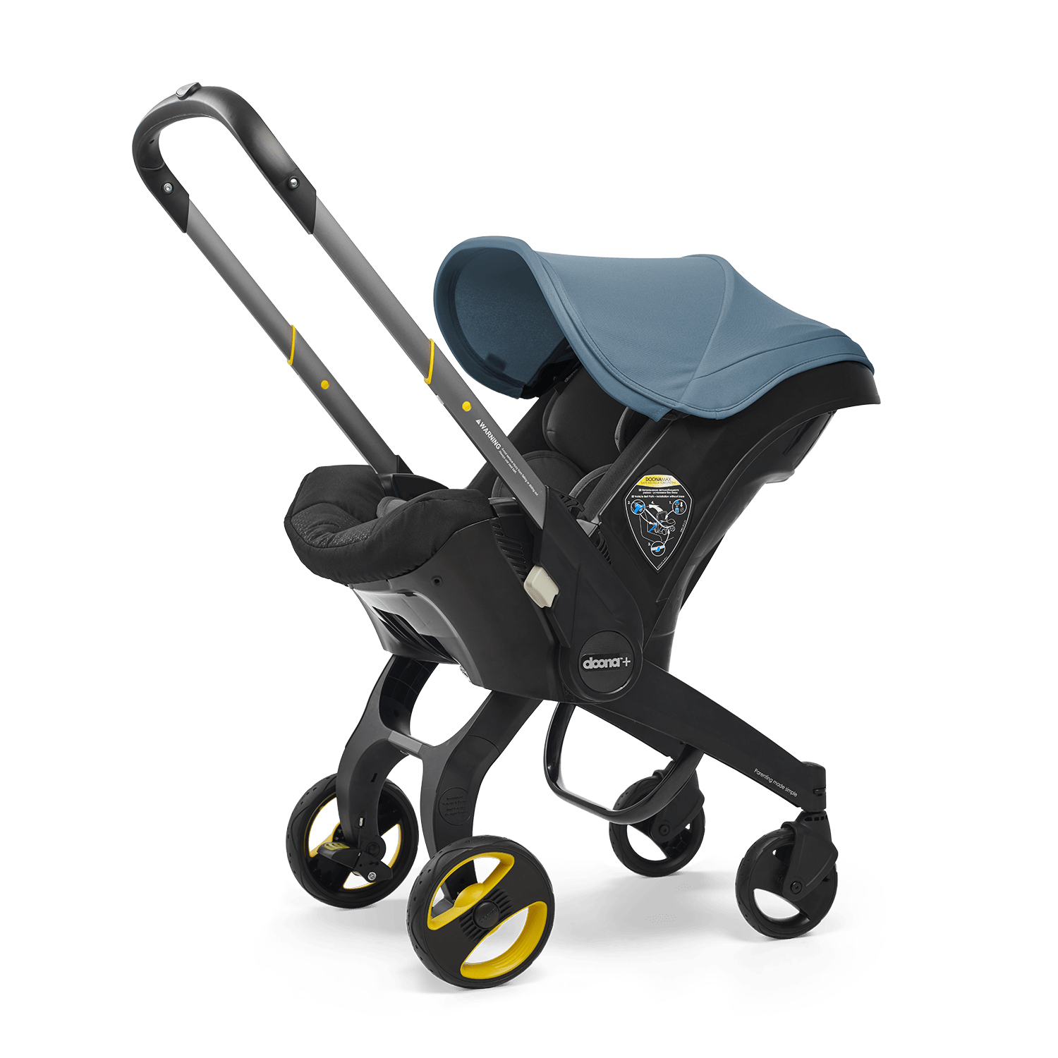 Doona+ Infant Car Seat and Stroller Combo - Convertible, Lightweight, and Travel-Friendly for Newborns to Toddlers - Perfect for Air Travel, Shopping, and Daily Outings
