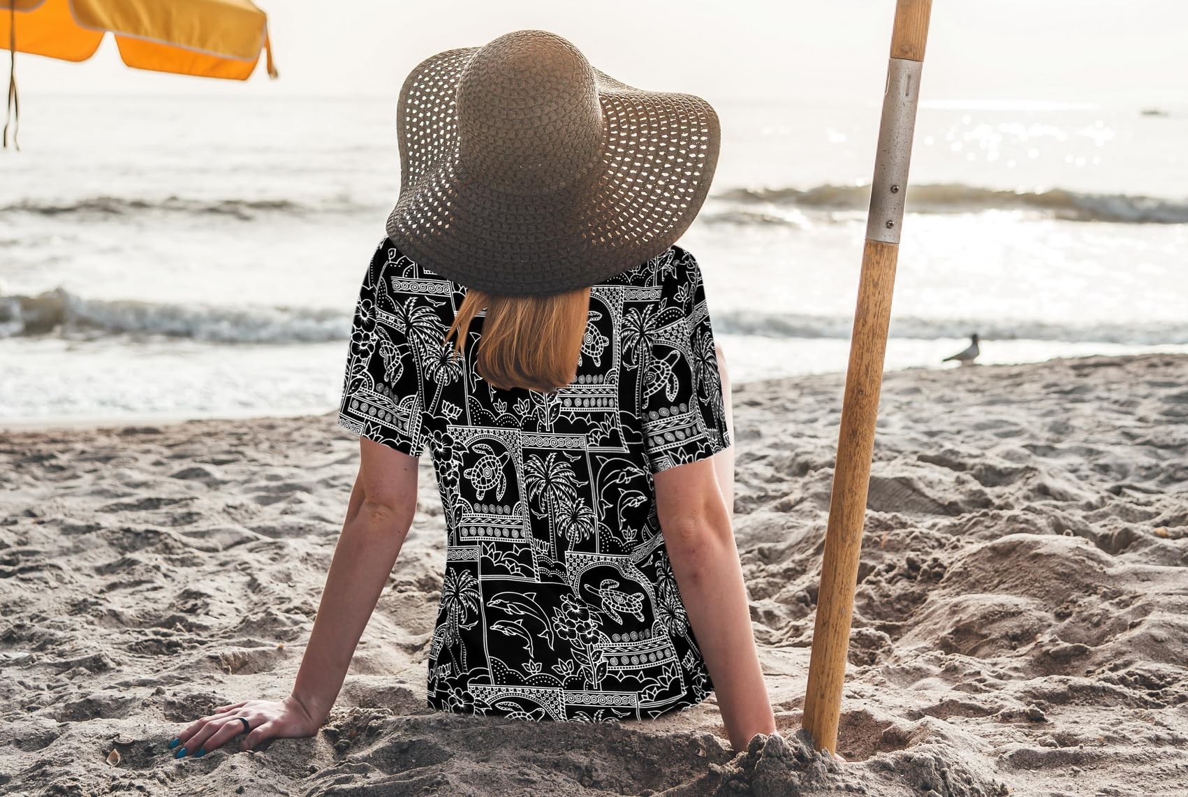 LA LEELA Women's Hawaiian Shirt - Floral Beach Short Sleeve Blouse for Summer Vacation, Pool Party & Tropical Getaway | Lightweight Breathable Fabric for Casual Outfits